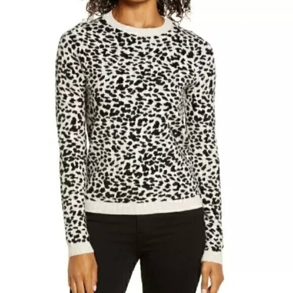 Rachel Parcell leopard print crewneck sweater